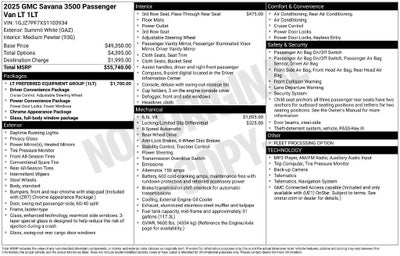 2025 GMC Savana Passenger LT