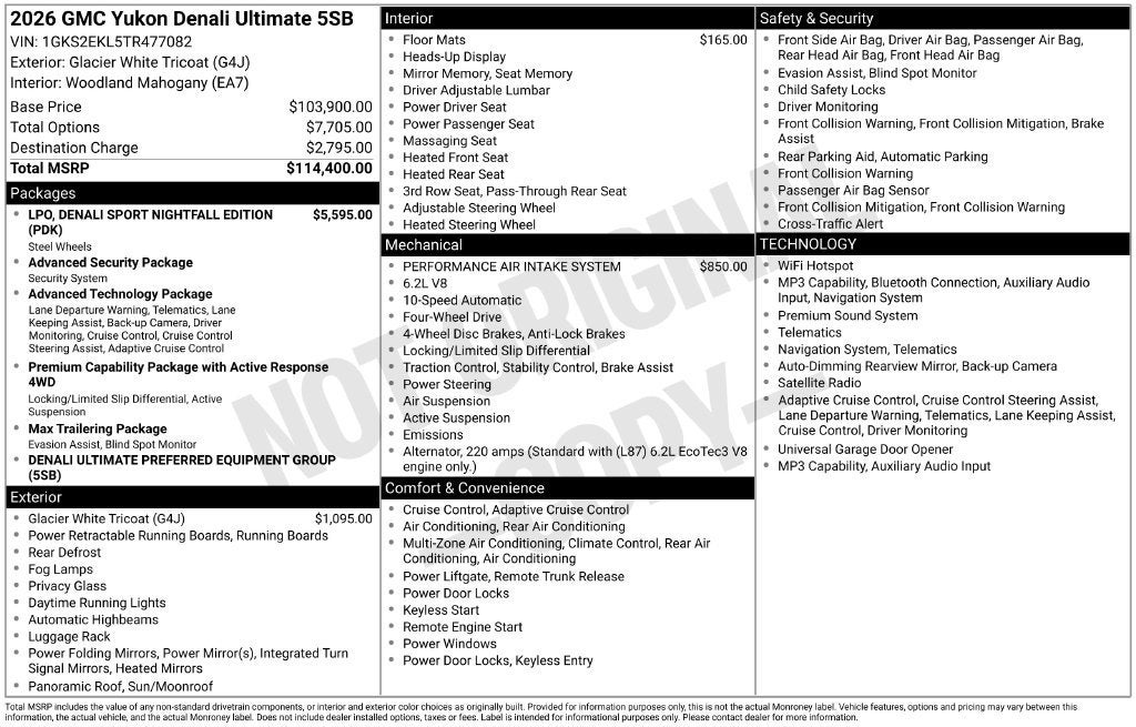 2026 GMC Yukon Denali Ultimate
