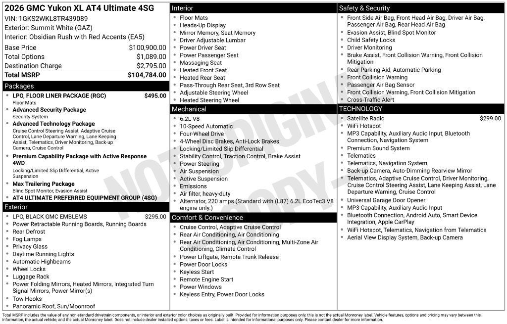 2026 GMC Yukon XL AT4 Ultimate - Photo 53