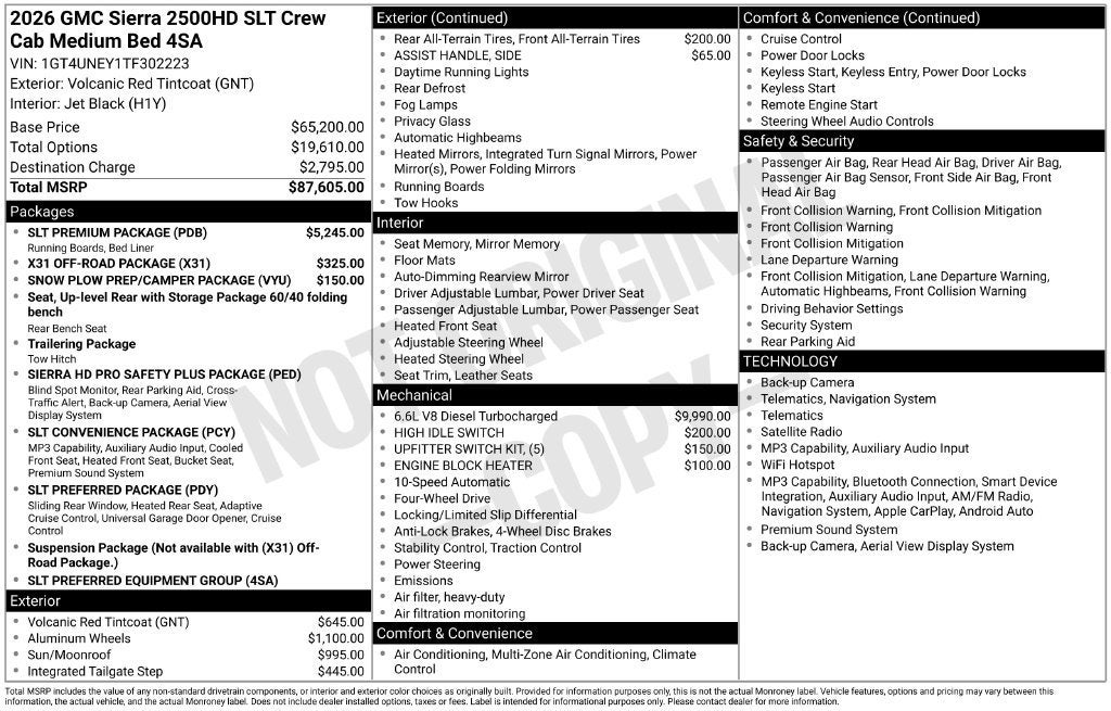 2026 GMC Sierra 2500 HD SLT