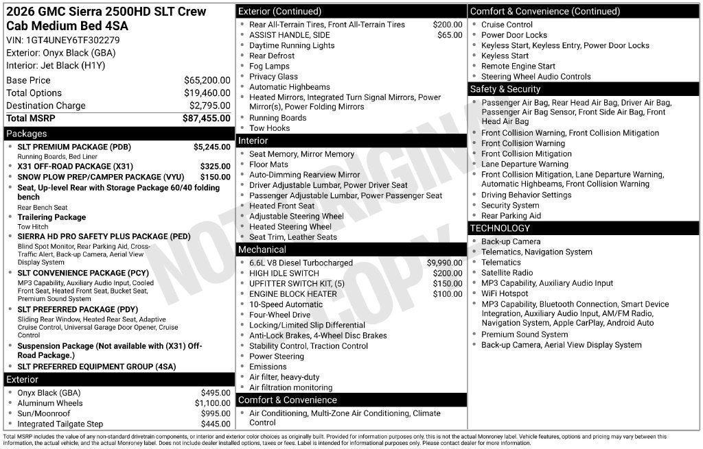 2026 GMC Sierra 2500 HD SLT