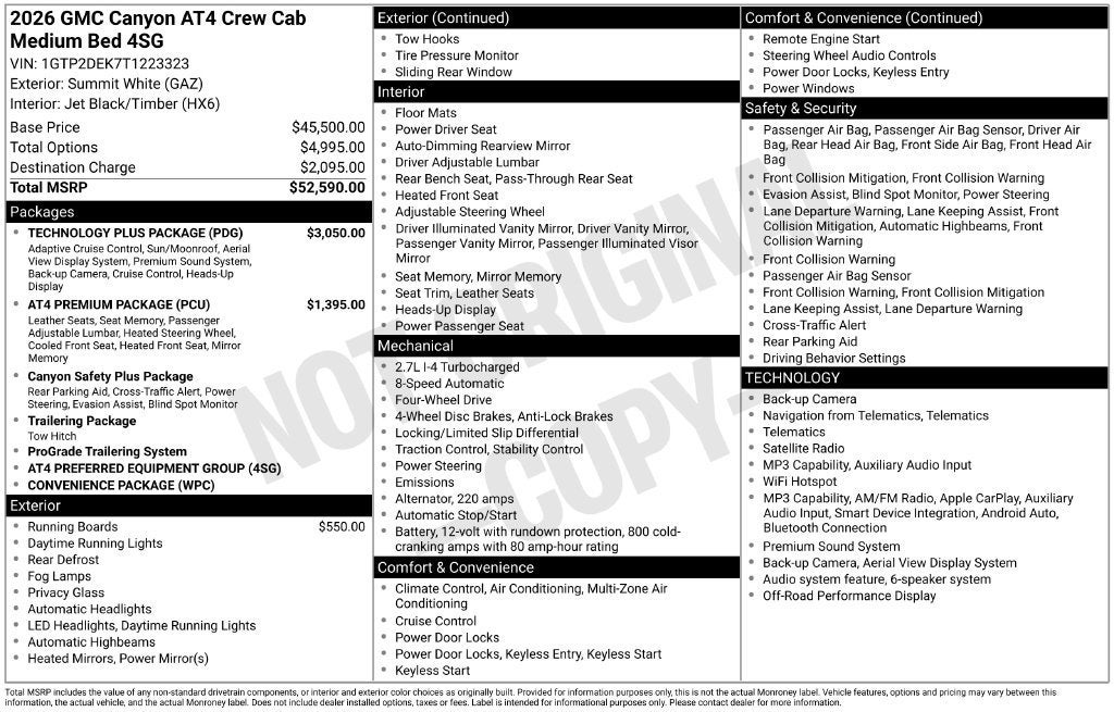 2026 GMC Canyon AT4