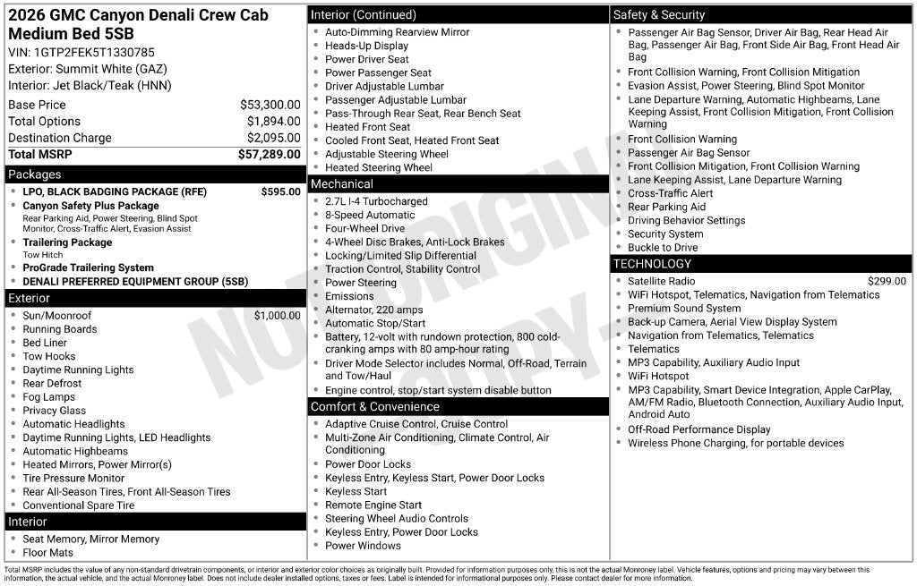 2026 GMC Canyon Denali