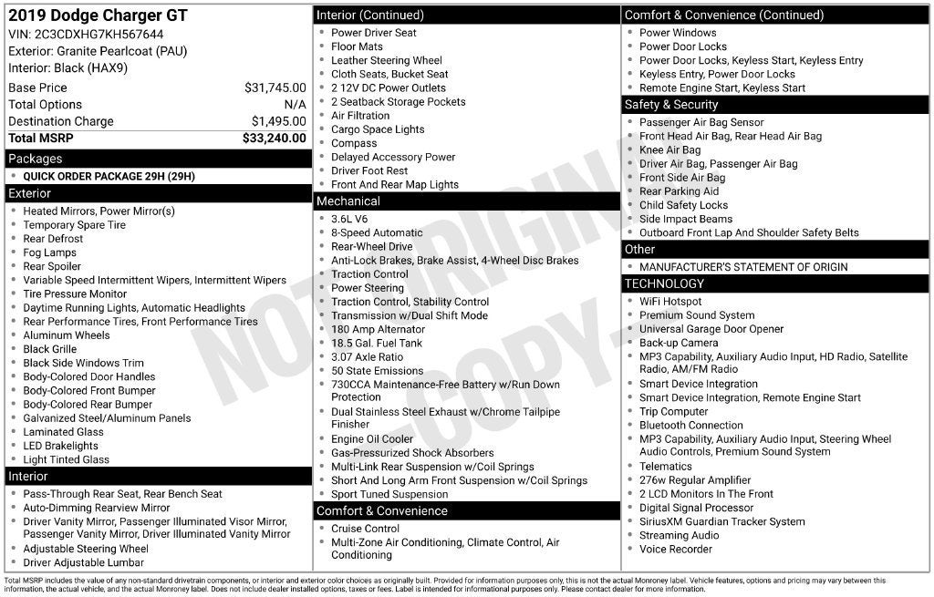2019 Dodge Charger GT