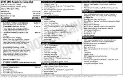 2027 GMC Terrain Elevation