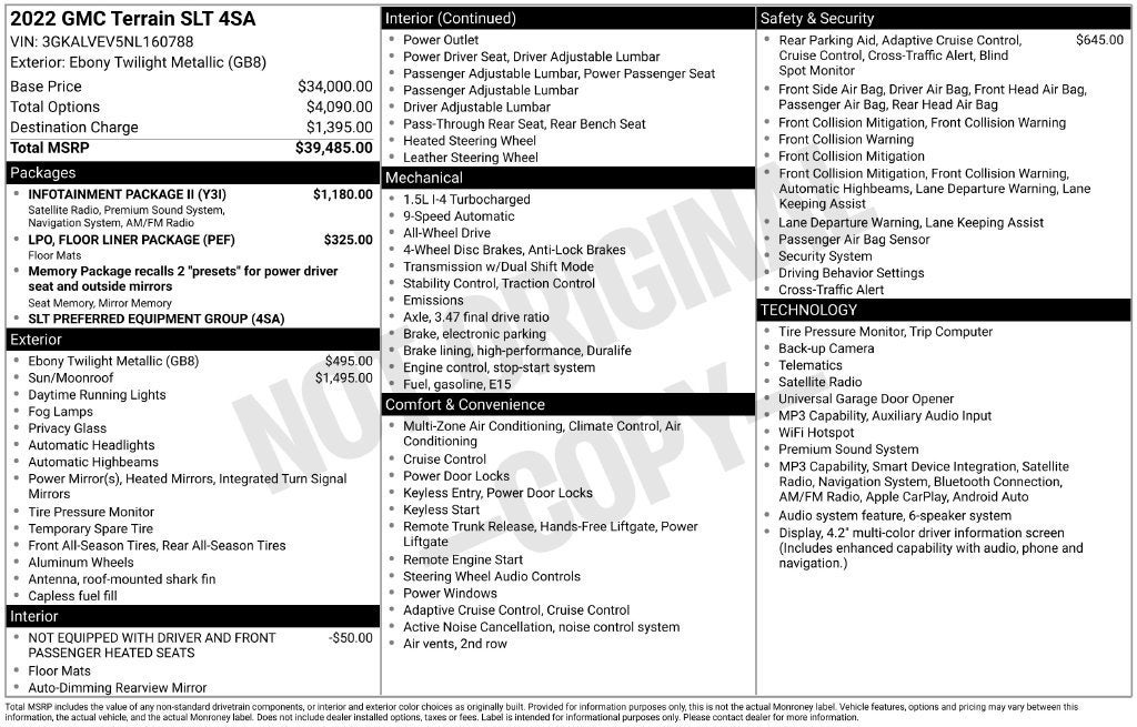 2022 GMC Terrain SLT