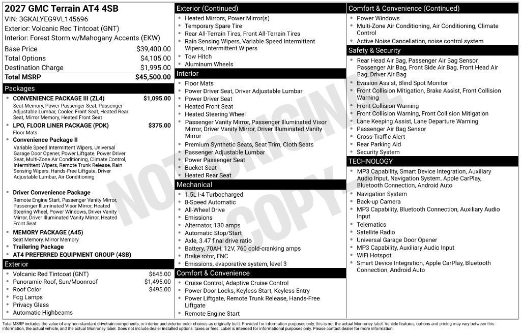 2027 GMC Terrain AT4