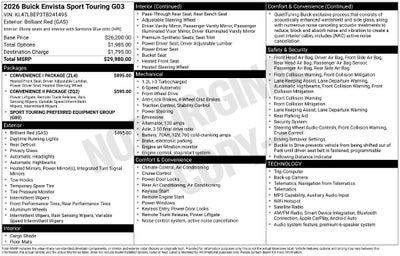 2026 Buick Envista Sport Touring