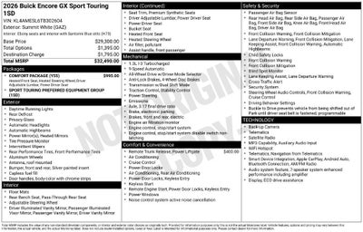 2026 Buick Encore GX Sport Touring