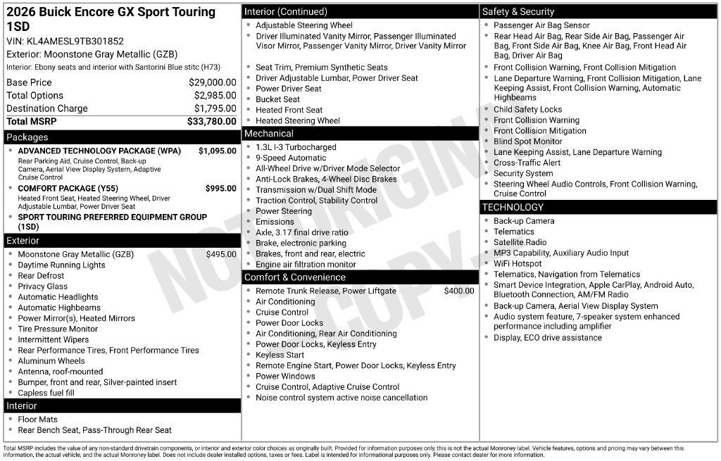 2026 Buick Encore GX Sport Touring