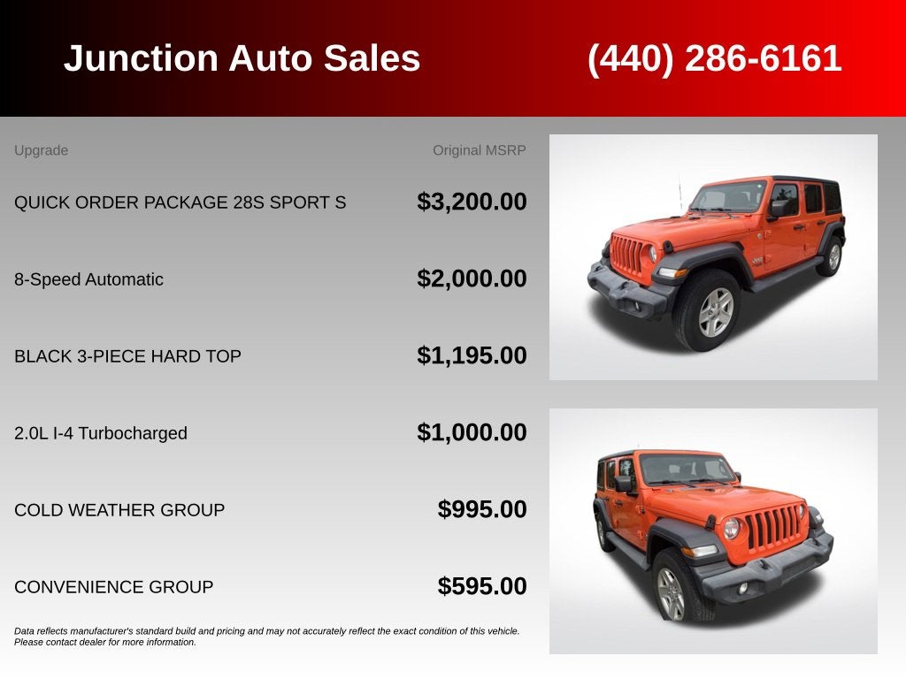 2018 Jeep Wrangler Unlimited Sport S 4x4
