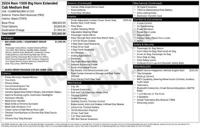 2024 RAM Ram 1500 Big Horn Quad Cab 4x4 6'4' Box
