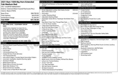 2021 RAM Ram 1500 Big Horn Quad Cab 4x4 6'4' Box