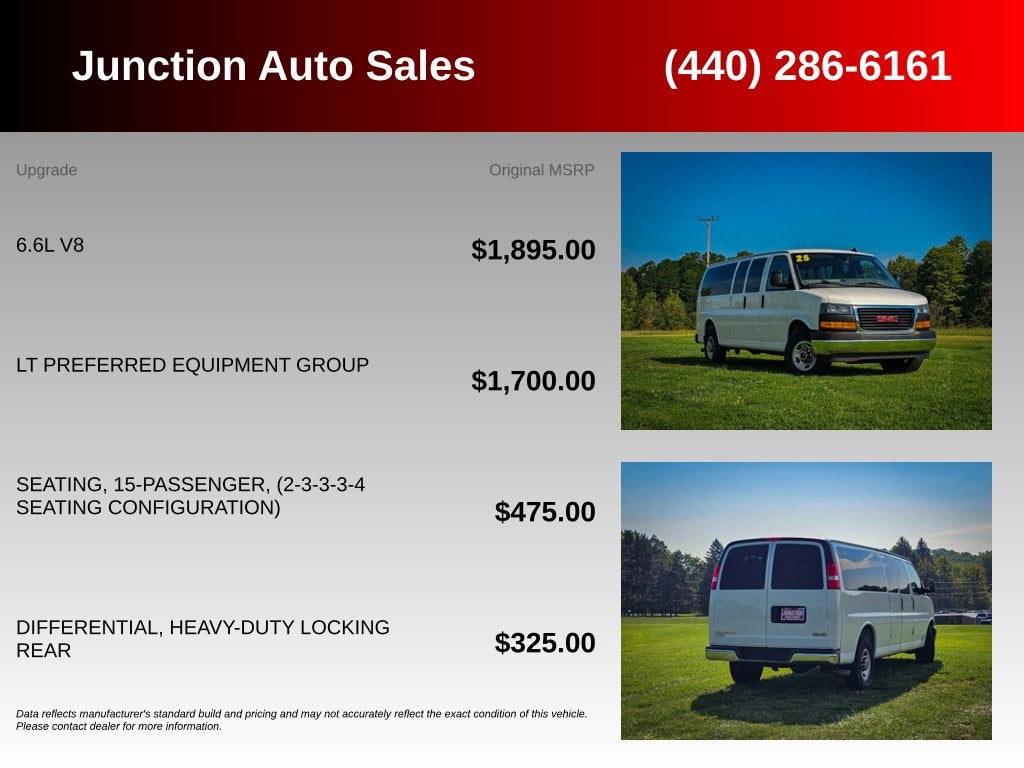 2025 GMC Savana Passenger RWD 3500 Extended Wheelbase LT
