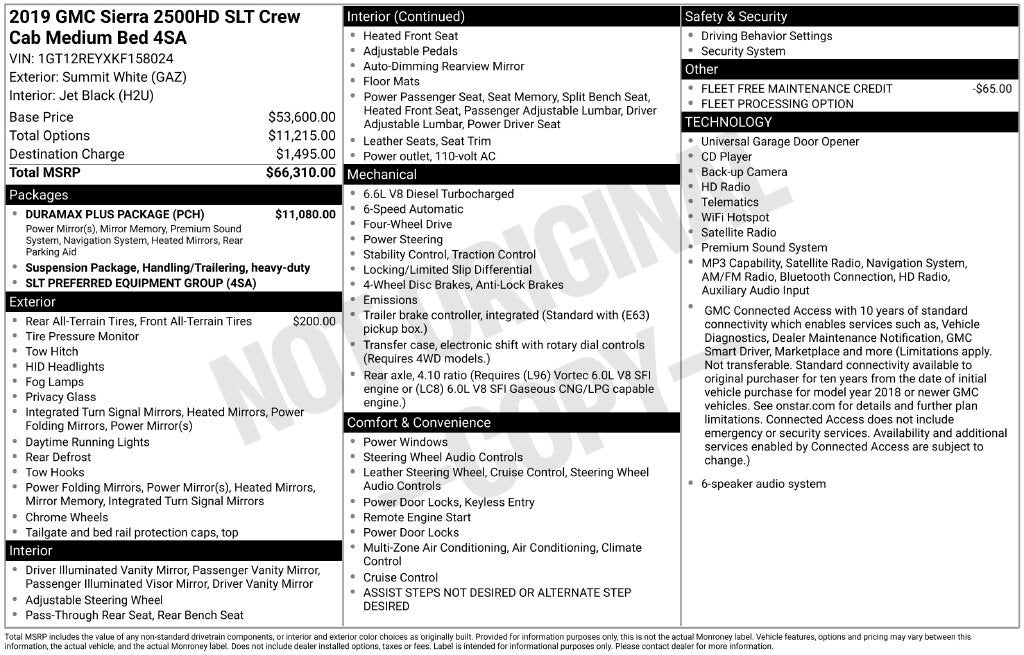 2019 GMC Sierra 2500HD SLT
