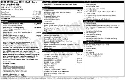 2020 GMC Sierra 3500HD 4WD Crew Cab Long Bed AT4